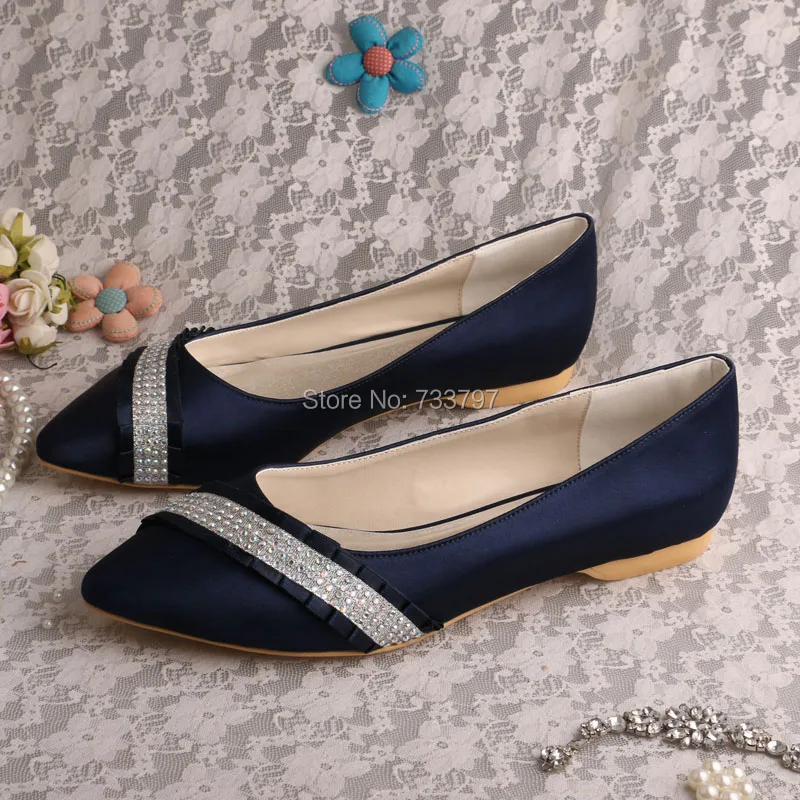 

Wedopus MW540 Woemns Pointed Toe Wedding Shoes Bridal Flats for Ladies