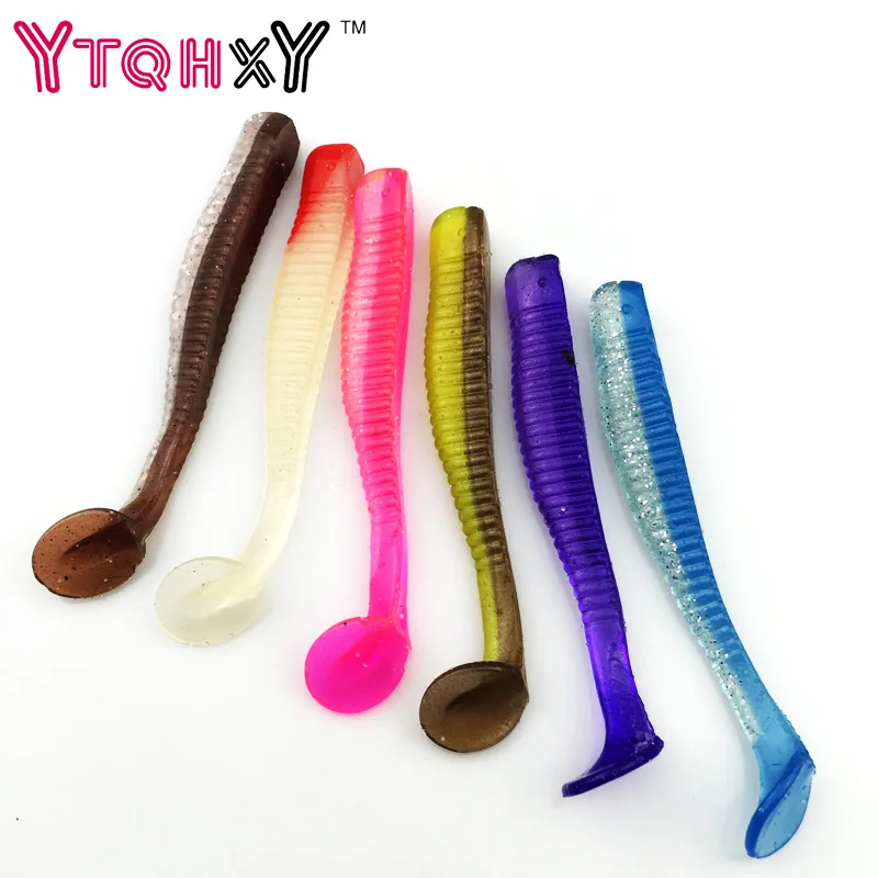 YTQHXY 5 unids/lote cebos blandos 2,8 cm 7,5g cebo de silicona iscas artificiales para pesca 8 colores aparejos de pesca Señuelos de pesca YE-339