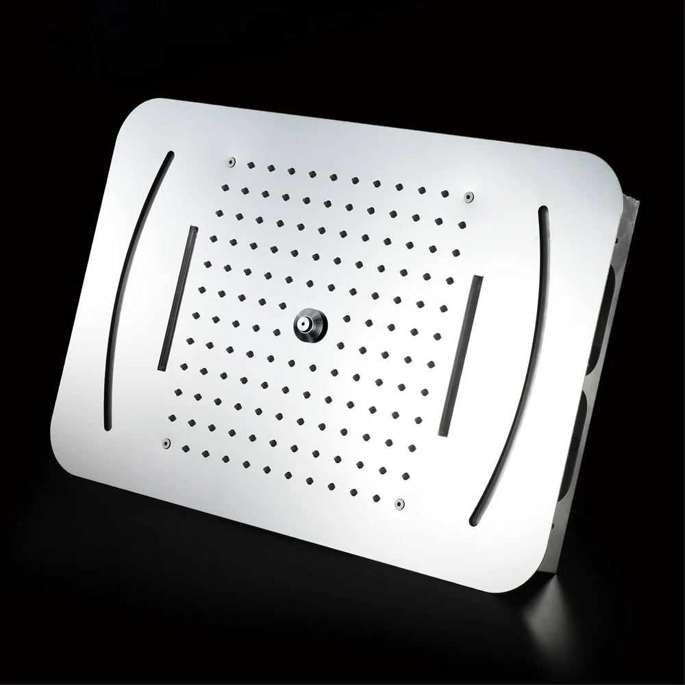 Embedded Ceiling Mounted Shower Head LED Light Massage Misty Showerhead 580*380mm Bathroom Shower Rainfall Waterfall Showers SUS Embedded Ceiling Mounted Shower Head LED Light Massage Misty Showerhead 580*380mm Bathroom Shower Rainfall Waterfall Showers SUS