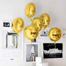 3pcs/lot Gold Silver Balloon Round Wedding Foil Balloons Inflatable gift Birthday baloon Party Decoration Helium Ball Golden Toy