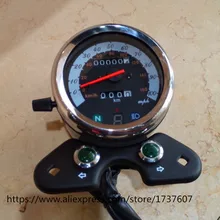 Odómetro de motocicleta Cafe Racer Vintage motocicleta GN modificado instrumento odómetro reloj con una mesa