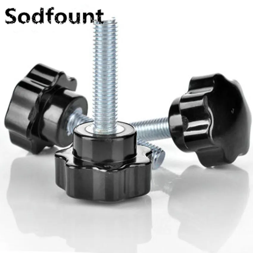 

5pcs/lot CNC 3D Printer M4 M5 M6 M8 M10 M12 M16 Male Thread Star Shaped Head Clamping Screw Knob for industry equipment