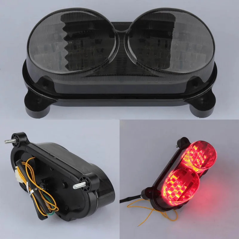 

1X Motorcycle Smoke LED TailLight Turn Signals For Kawasaki ZR7S 00-03 ZX6R 98-02 ZX9R 98-05 ZX900 98-03 ZZR600 05-07 Brand New