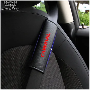 

For Kia Carnival Car Seat Belt Shoulder Strap Protect Pads Cover No Slip No Rubbing Soft Comfort 2Pcs Red Blue White