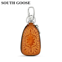 Мужской кошелек для ключей из натуральной кожи, мужские держатели ключей от автомобиля, ключница в стиле ретро, многофункциональный чехол для ключей для дома, женская сумка для ключей