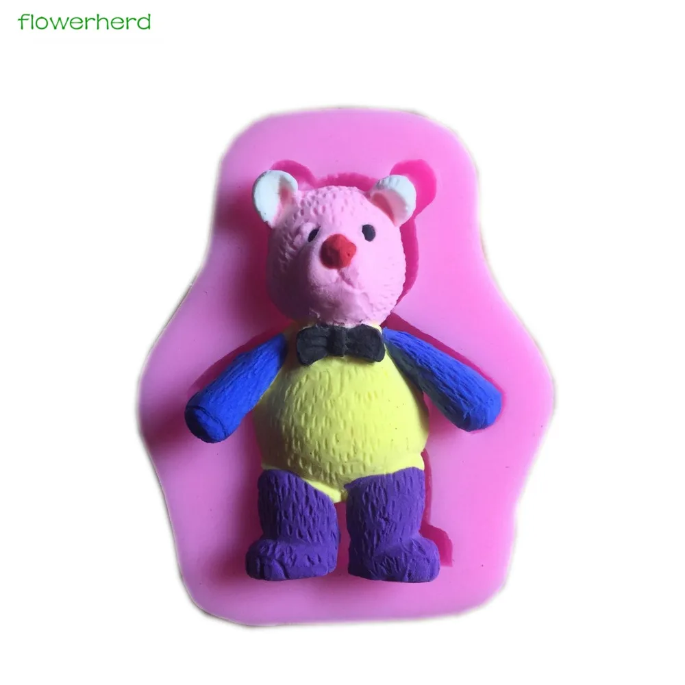 Детский плюшевый медвежонок из сахара силиконовая форма Медведь Fondant (сахарная)
