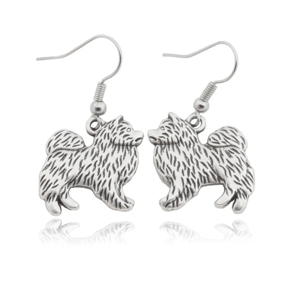 Feiyepaps Keeshound собака висящие серьги, Brinco Boho Длинные Подвесные серьги для женщин серьги, ювелирные изделия лучший друг подарок