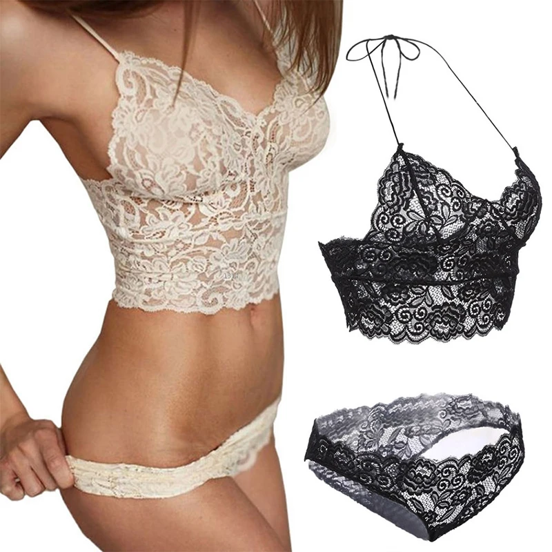 

Sexy Transparent Bra Set Lingerie Women Lolita Lace Underwear Set Lingerie Porno Bras For Women Panty Set Bralette Set Lenceria