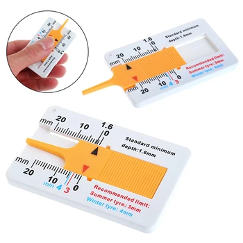 

1Pc New Tyre Tread Depth Gauge Car Motorcycle Trailer Van Wheel Measure Tool #1