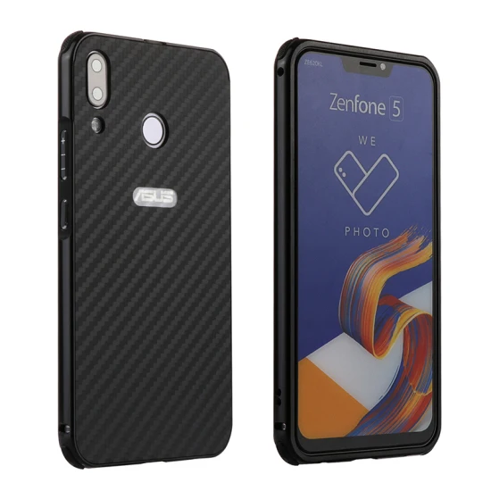 Алюминиевый Роскошный чехол для Asus Zenfone 5Z ZS620KL чехол s Funda Asus Zenfone 5 ZE620KL задняя крышка для Zenfone5 Asus 5z ZE Zs 620KL - Цвет: Черный