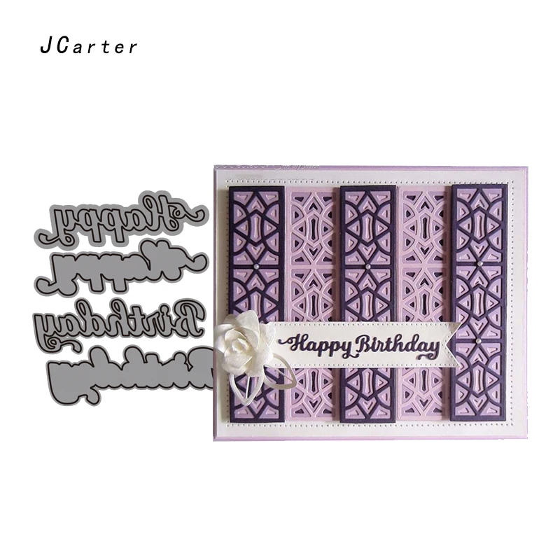

JC Metal Cutting Dies Scrapbooking Dies Cut Happy Birthday Words Letters Card Make Stencil Craft Folder Paper Album Alinacrafts
