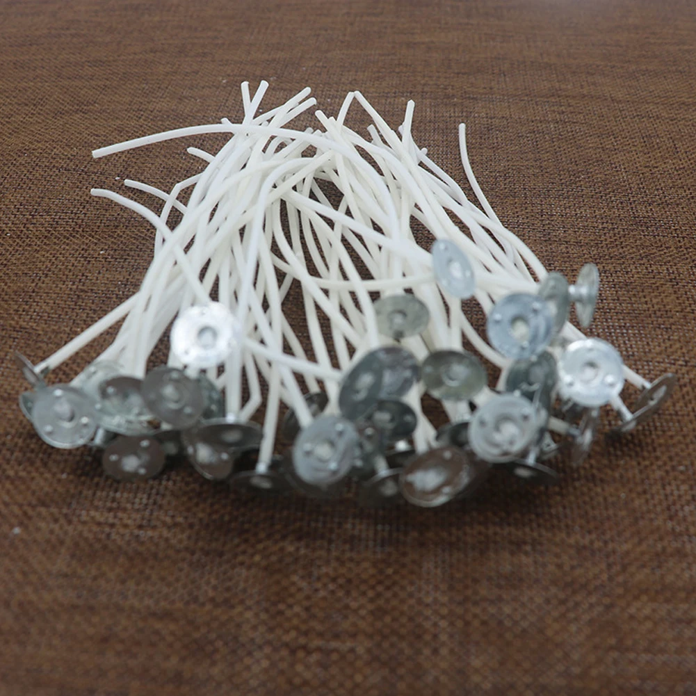 Новые 100 шт свечные фитили хлопок Core вощеный фитиль с свечи подставкой Лидер