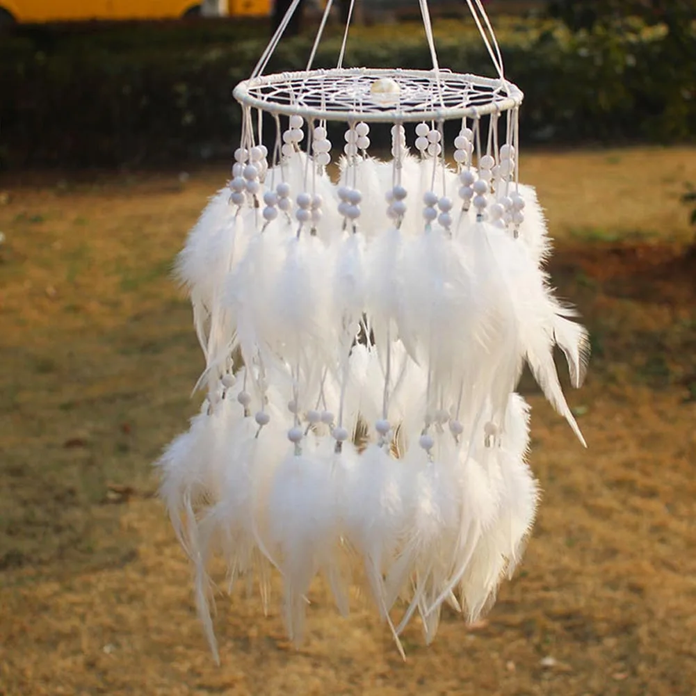 Feathers Beads Dream Catcher Home Decor Caught Dreams Wall Hanging for Bedroom Living Room Balcony Dropshipping FAS