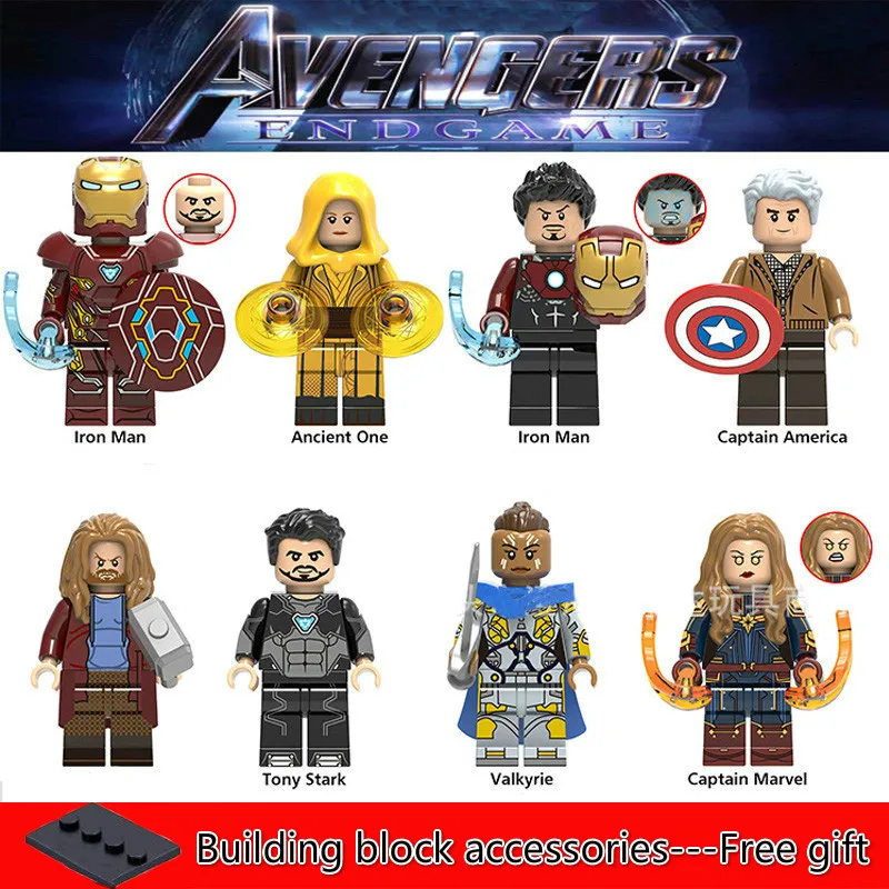 

8pc/lot Legoing Building Blocks Toy Compatible Marvel Super Hero Series Avengers 4 THANOS Bricks Birthday Gifts