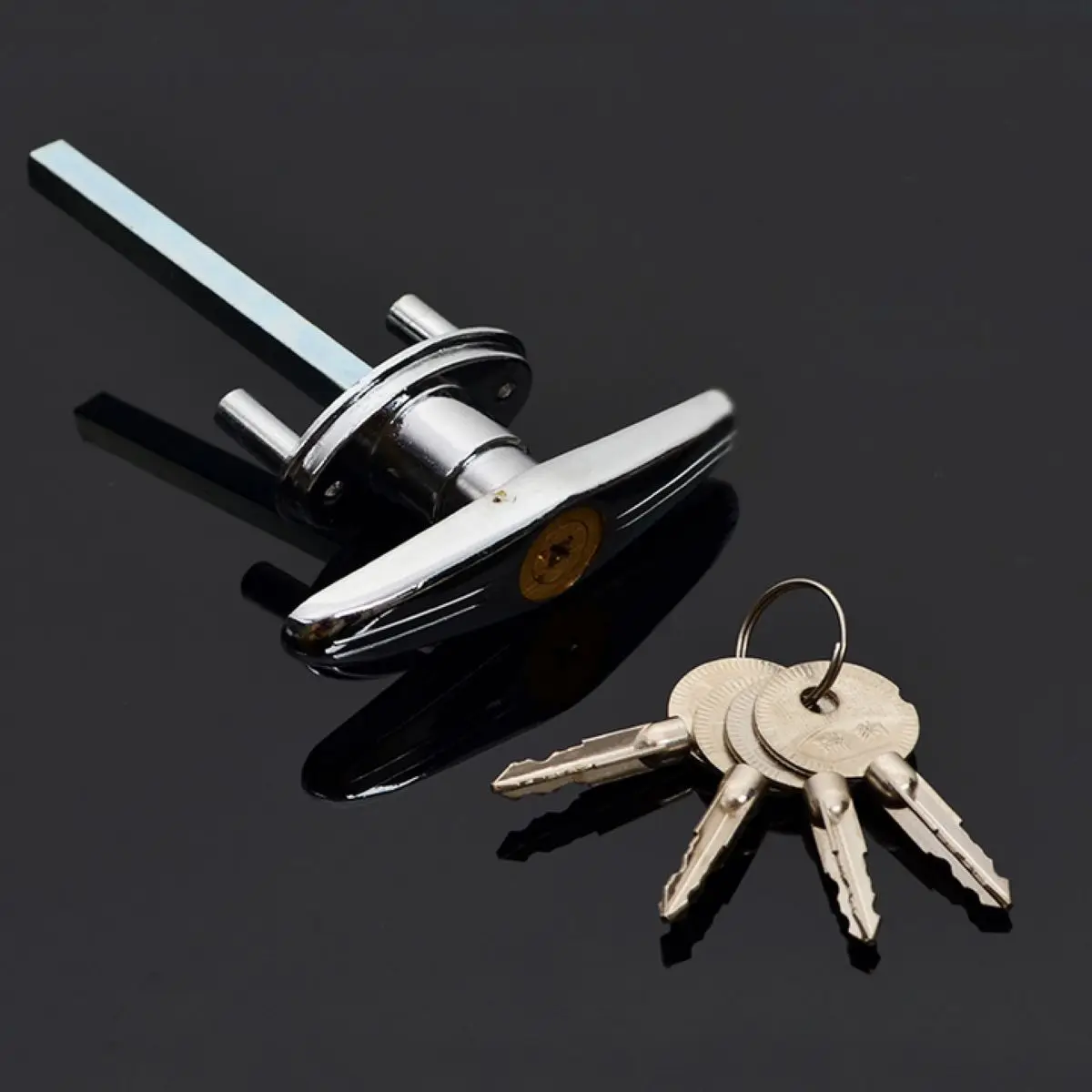 Mayitr Garage Door Opener T Lock Handle with 2/3/4 keys Secure For Caravans & Trailers