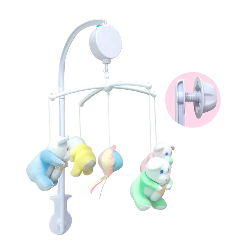 Baby Crib Holder White Rattles Bracket Set Baby Crib Mobile Bed Bell