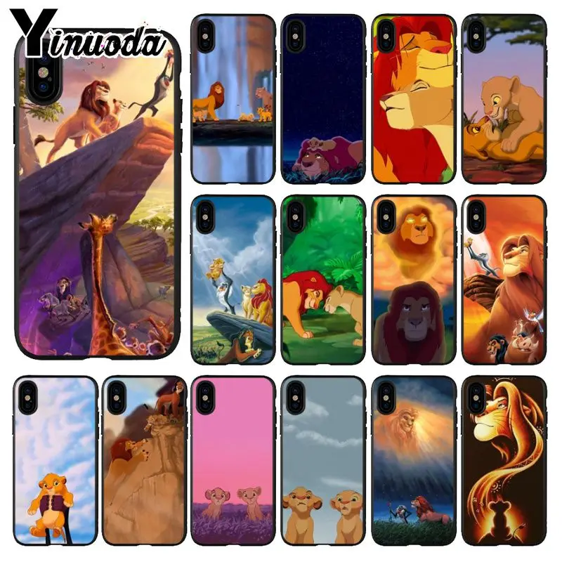 Yinuoda The Lion King Soft Silicone black Phone Case for iPhone 8 7 6 6S Plus 5 5S SE XR X XS MAX Coque Shell | Мобильные телефоны