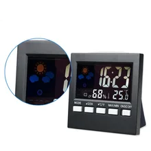 ЖК-дисплей Цифровой термометр гигрометр закрытый электронный Температура измеритель влажности Часы метеорологическая станция GQ999
