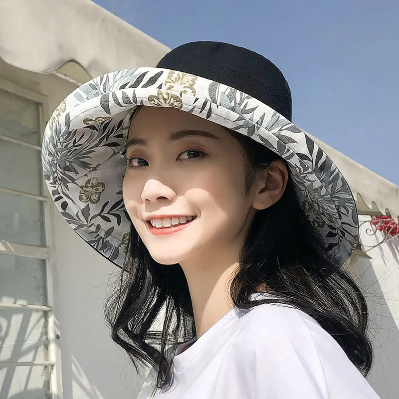 

JAYCOSIN Hats Fashion Women's Double-sided Fisherman Line Sun Hat Casual Foldable Beach Summer Adjustable Hat Dropship Apr17