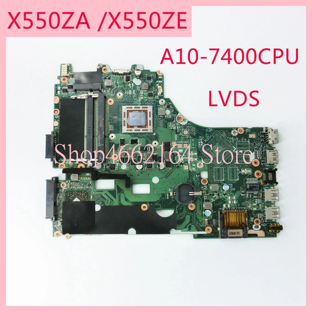 

X550ZA motherboard REV2.0 For ASUS X550ZA A10-7400CPU Laptop motherboard X550 X550Z X550ZE Notebook mainboard fully tested