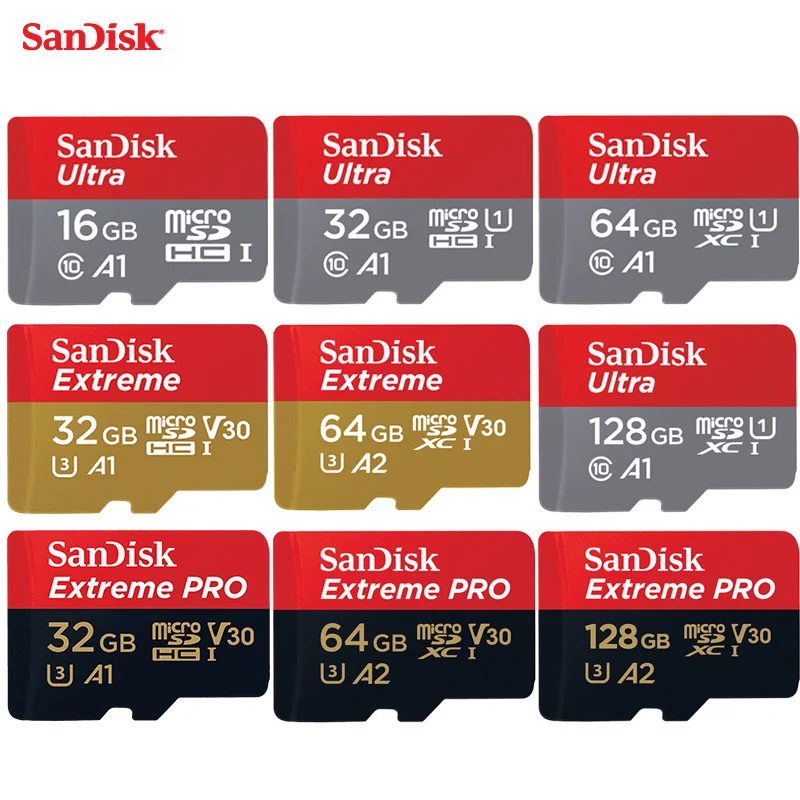 Sandisk 100% Оригинальная карта памяти 64 GB 32 GB Макс читать Скорость 90 м/с 16 GB micro sd Card Class10 UHS-1 флэш-карты памяти Microsd