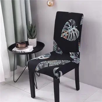 

Floral Printing Chair Covers Spandex For Wedding Dining Room Office Banquet Stretch Elastic chair covering housse de chaise