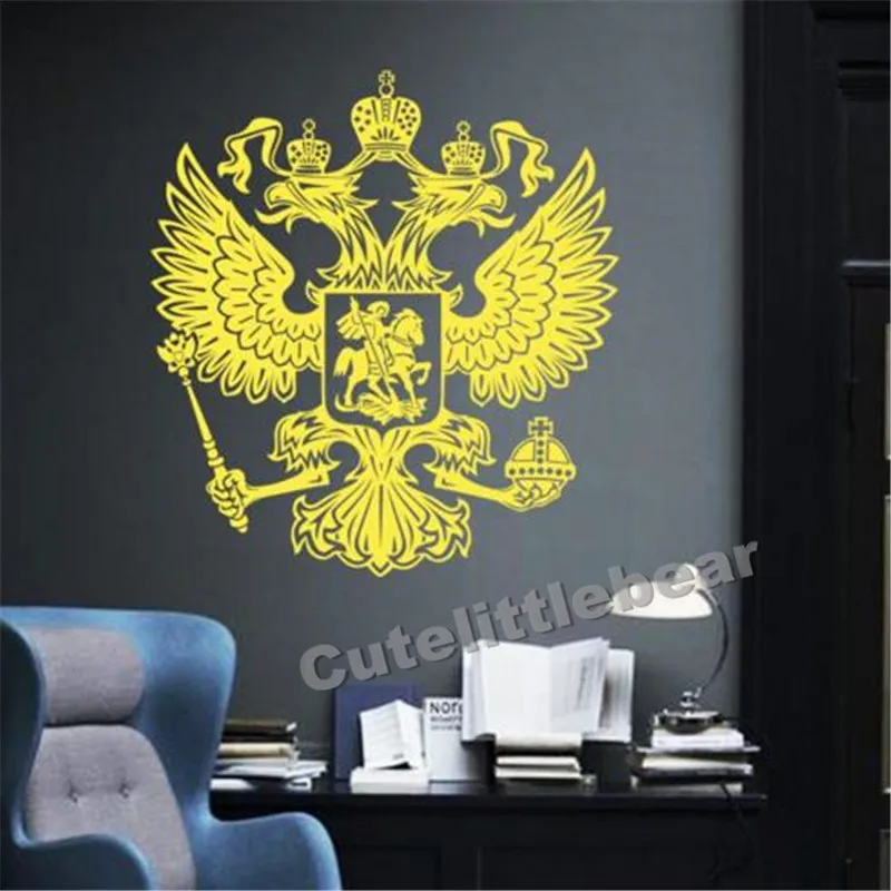 Художественный дизайн, украшение для дома, винил, русская энергия, Орел, наклейка на стену, съемный домашний декор, страна, животные, красивые наклейки