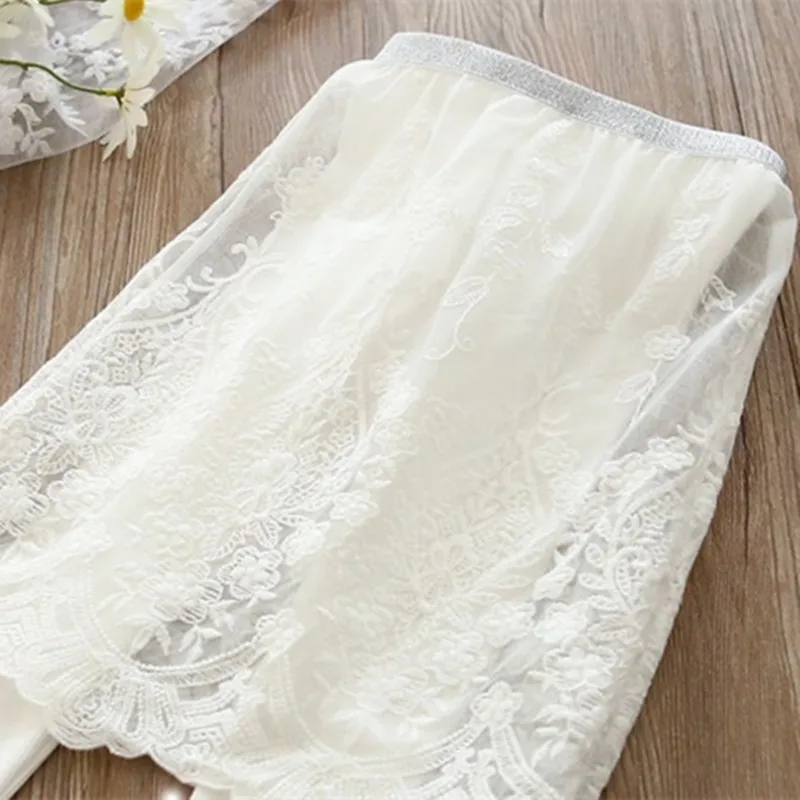 DFXD Baby Girls Clothes Spring Autumn Soild Color Lace Skirt Pant New Fashion Princess Girls Leggings Kids Skinny Pants 2-8Y DFXD Baby Girls Clothes Spring Autumn Soild Color Lace Skirt Pant New Fashion Princess Girls Leggings Kids Skinny Pants 2-8Y