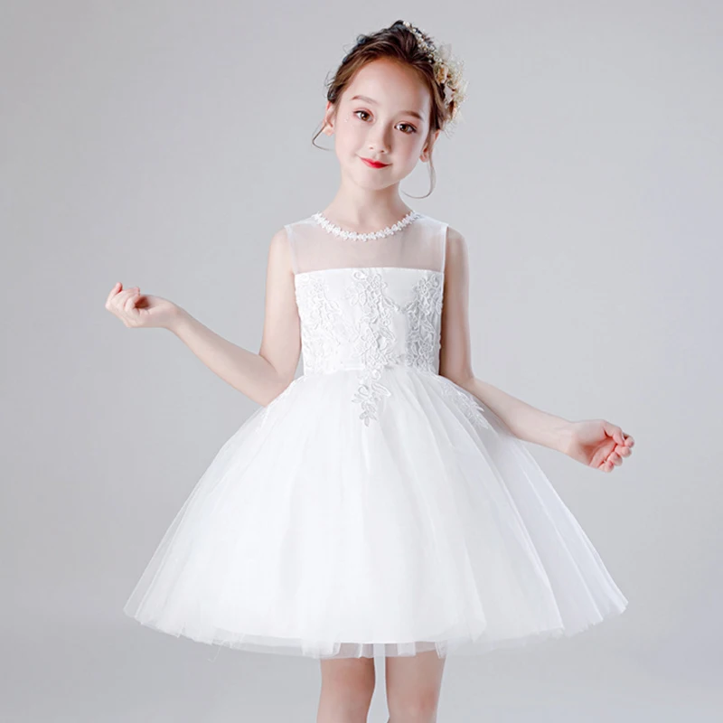 

it's YiiYa Pageant Dress Embroid Tulle Flower Girl Dress for Wedding N Kid Party Girls First Holy Communion Dress 2019 BX1715