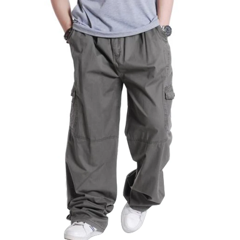 Plus Size 3XL 4XL 5XL 6XL Trousers Casual Mens Cargo Pants Spring Male