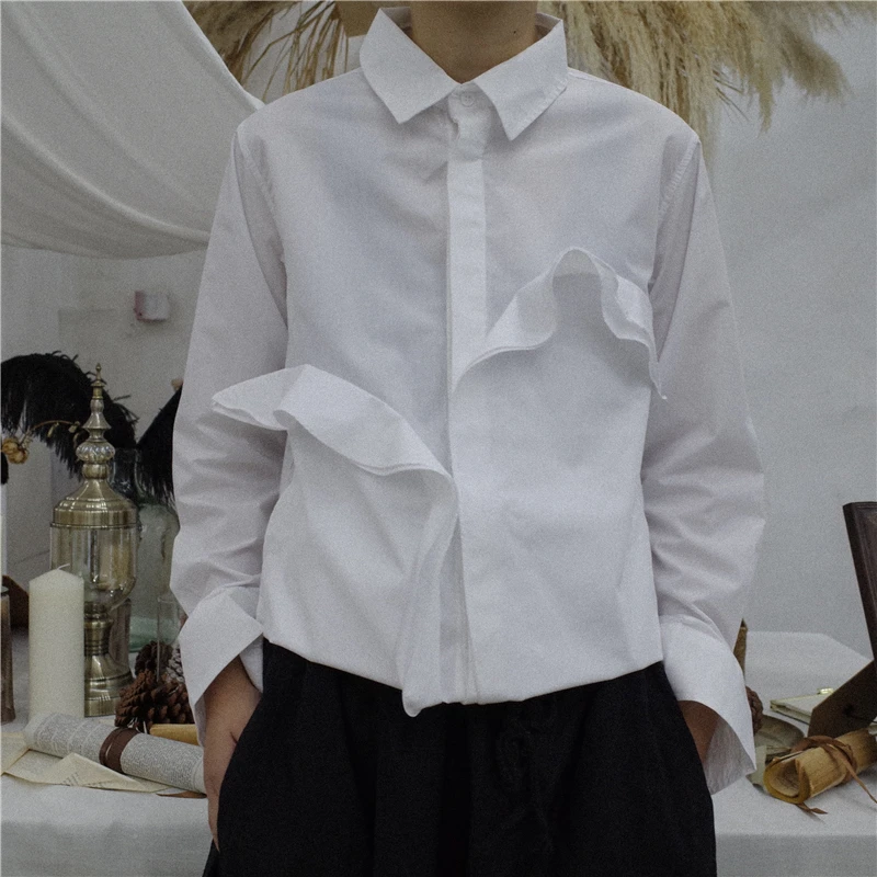 S-6XL! Мужская и женская домашняя дизайнерская рубашка с длинными рукавами с темным цветочным рисунком