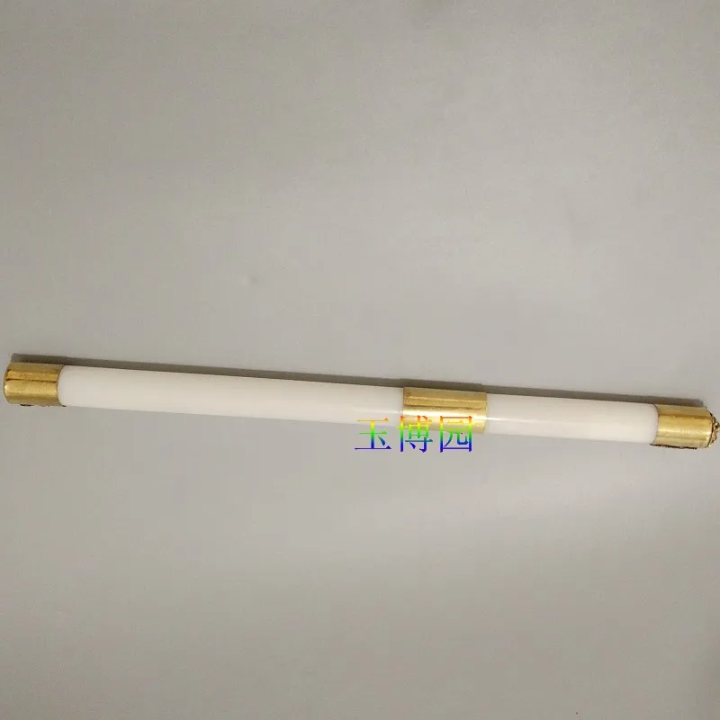 

Ancient Silver-white Jade Flute with Silver Embedded Faucet Flute with Bright and Pleasant Sound Quality