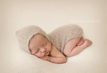 

New Arrival Hooded Romper Newborn Mohair Newborn Pants Newborn Overalls Unisex Newborn Props