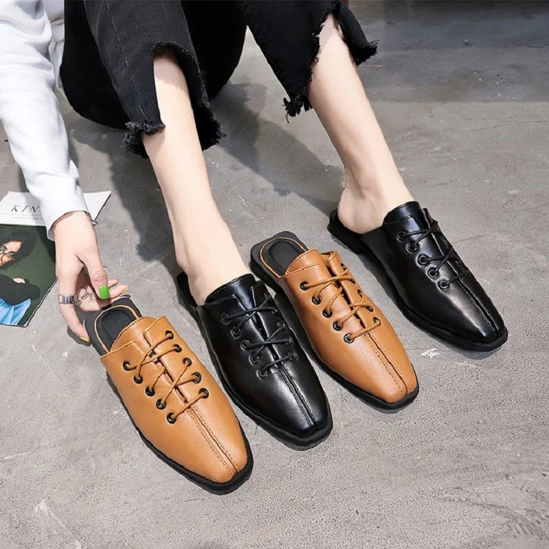 

2019 new fashion party with female half slippers
