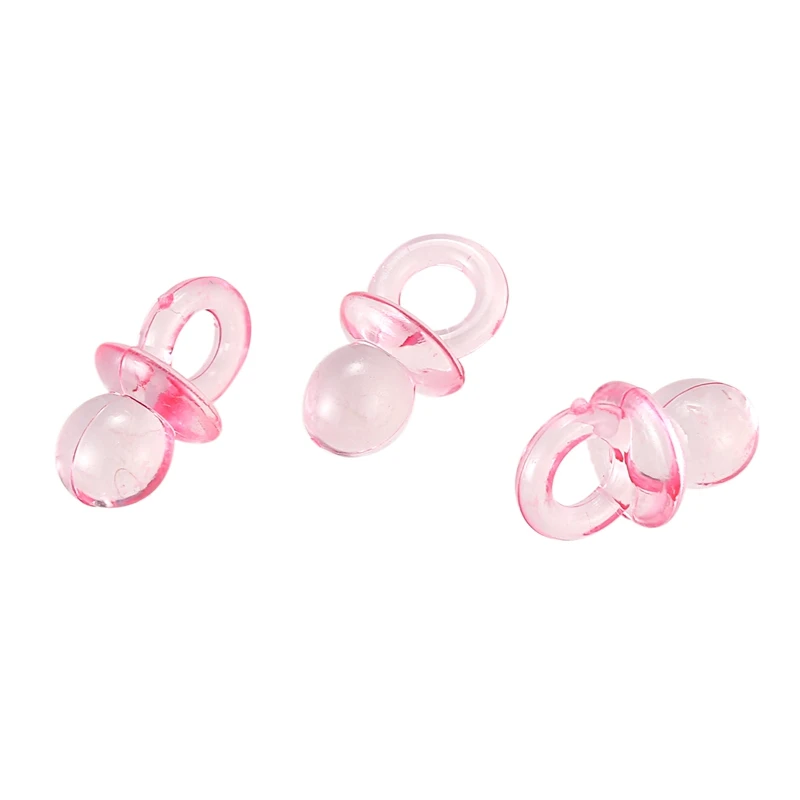 100 розовая мини-Соска-пустышка-2 см-соска для детского душа или в качестве подвески-Детская Соска из акрила