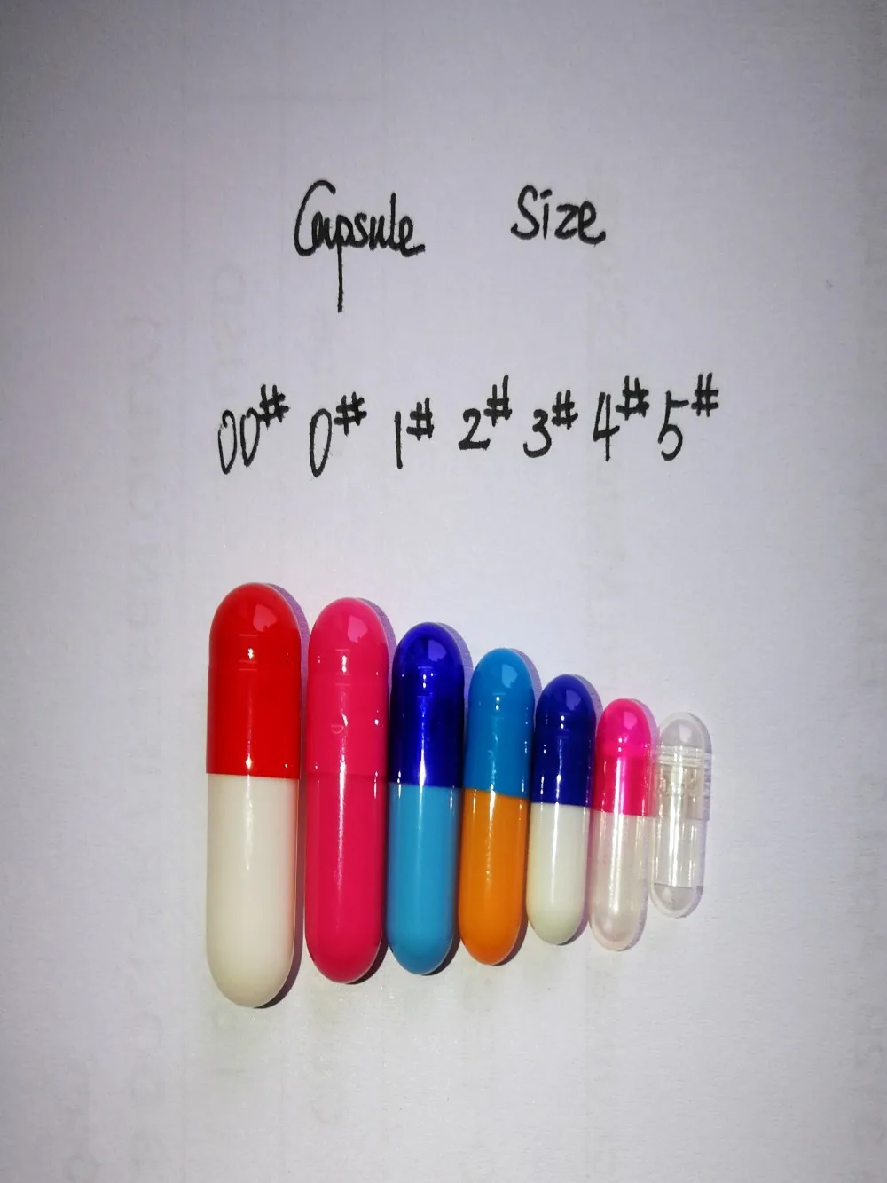 00 size Vacant Capsules 200pcs! Many colored;Hard Gelatin Empty Capsule