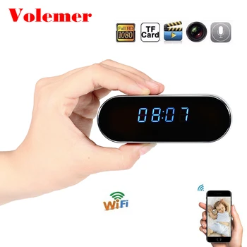 

Volemer H.264 Wifi Clock Mini Camera Table Alarm Setting Macro Camcorder Support Max 32G TF Card DV DVR Small IP Mini Camera