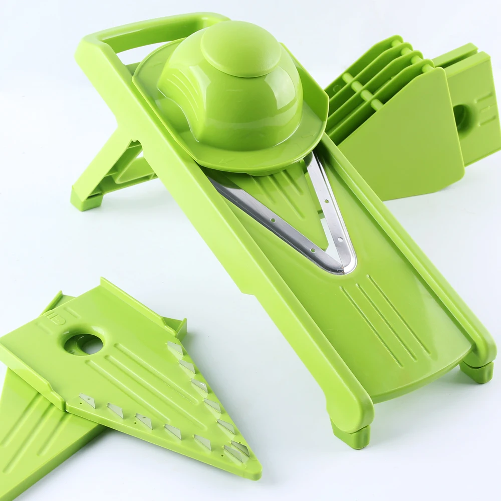 LEKOCH V-Type Mandoline Slicer Vegetable Grater Fruit Cutter 5 Interchangable Blade Kitchen Tool Plastic Grater
