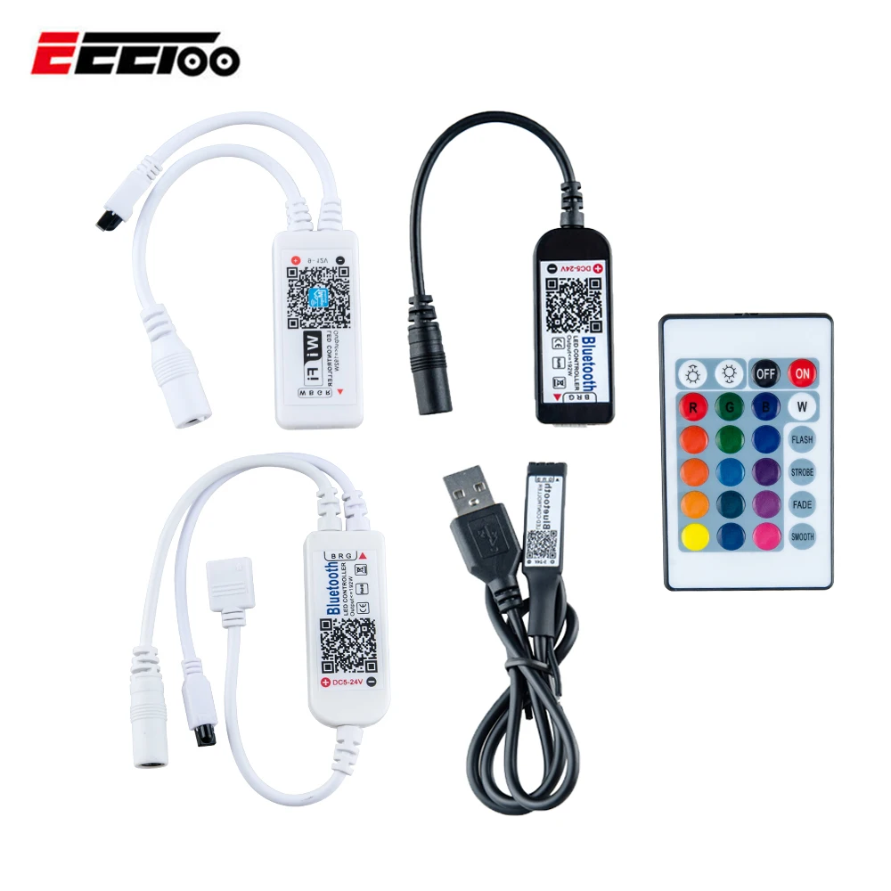 2835 3528 5050 RGB RGBW Светодиодная лента беспроводной Wifi USB Bluetooth контроллер LED 24 клавиши
