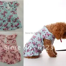 Pet Dog Puppy элегантное дизайнерское летнее платье с орнаментом из цветов Одежда все Sz