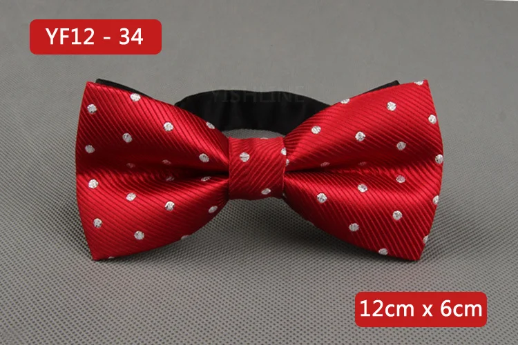 YISHLINE NEW Men's Bow Tie Gold Paisley Bowtie Business Wedding Bowknot Dot Blue And Black Bow Ties For Groom Party Accessories - Цвет: YF12-34