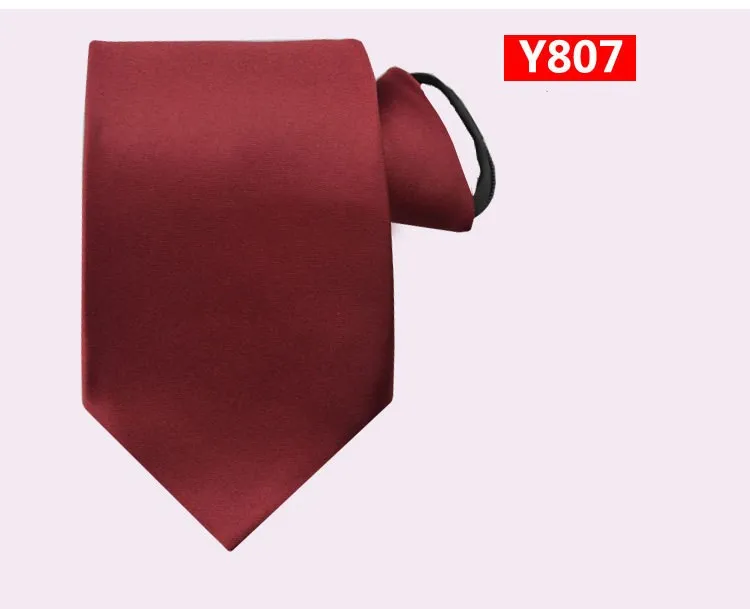 Индивидуальный Логотип, корпоративная безопасность, 8 см., галстук на молнии, мужской деловой галстук на молнии, полиэстер, галстук на шею, Аскот, Свадебный, 10 шт./лот - Цвет: Y807