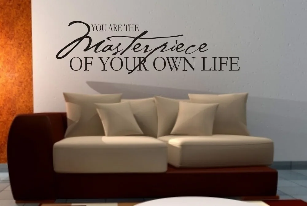 Vous Etes Le Chef D œuvre Wall Sticker Citation D Art Salon Chambre Stickers Muraux 3 Tailles Aliexpress