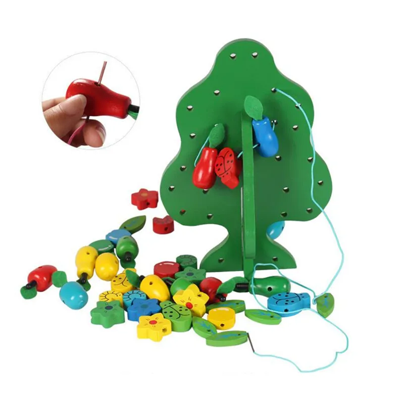 Montessori Toys Children Early Educational Learning Puzzle Wooden Toys Animal Fruit Tree House Stringing Beads Birthday Gift Montessori Toys Children Early Educational Learning Puzzle Wooden Toys Animal Fruit Tree House Stringing Beads Birthday Gift