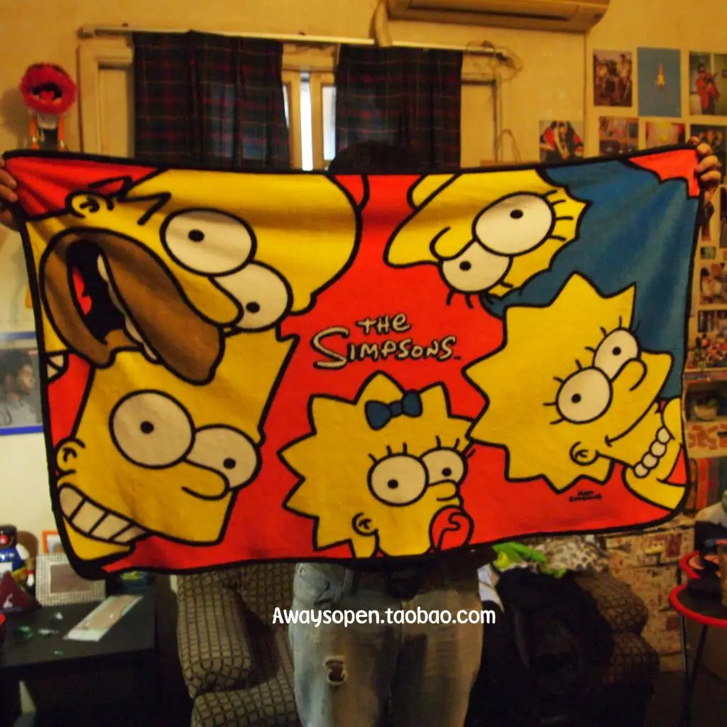 Free shipping 120x75cm The Simpsons homer simpson bart simpson blanket