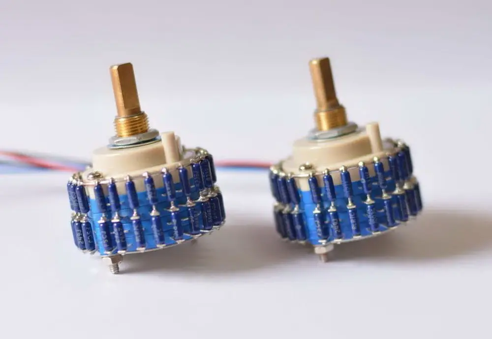 

one pair 24 steps Blue dale Resistor L-Type mono volume potentiometer