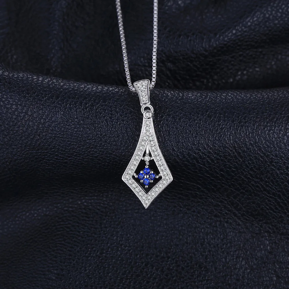 Jewelrypalace нежные круглые Форма создания Сапфир кулон чистого 925 серебро Для женщин