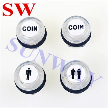 

24mm/28mm Arcade LED Illuminated Light Start Player Push Button 1P + 2P + Arcade LED Coin Buttons For PC Controller Game