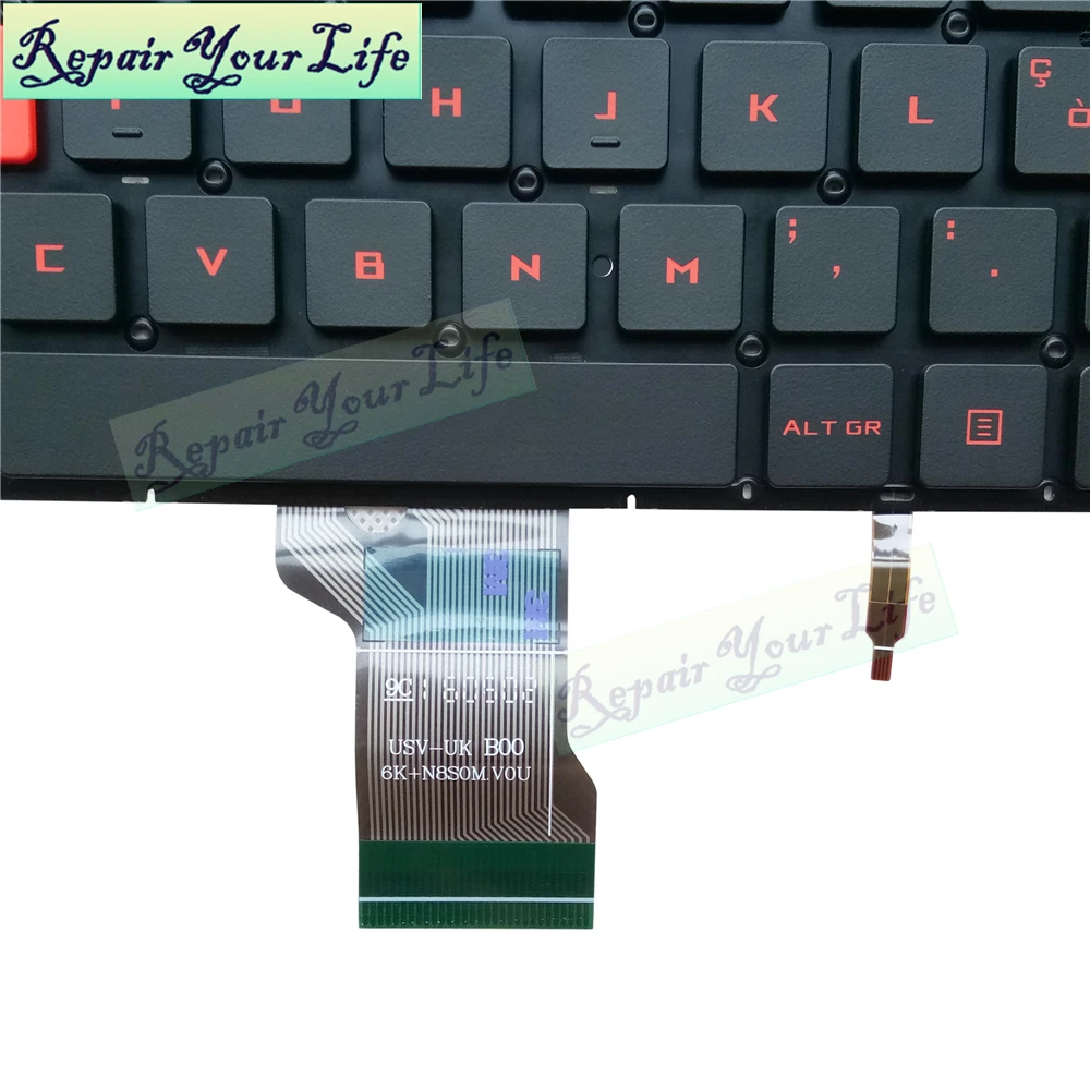 Teclado Backlight Original para Asus Laptop Rog Strix Itália it Reino Unido Gl502 Gl502v Gl502vm Gl502vt Gl502vy Jogos Original - Imagem 3