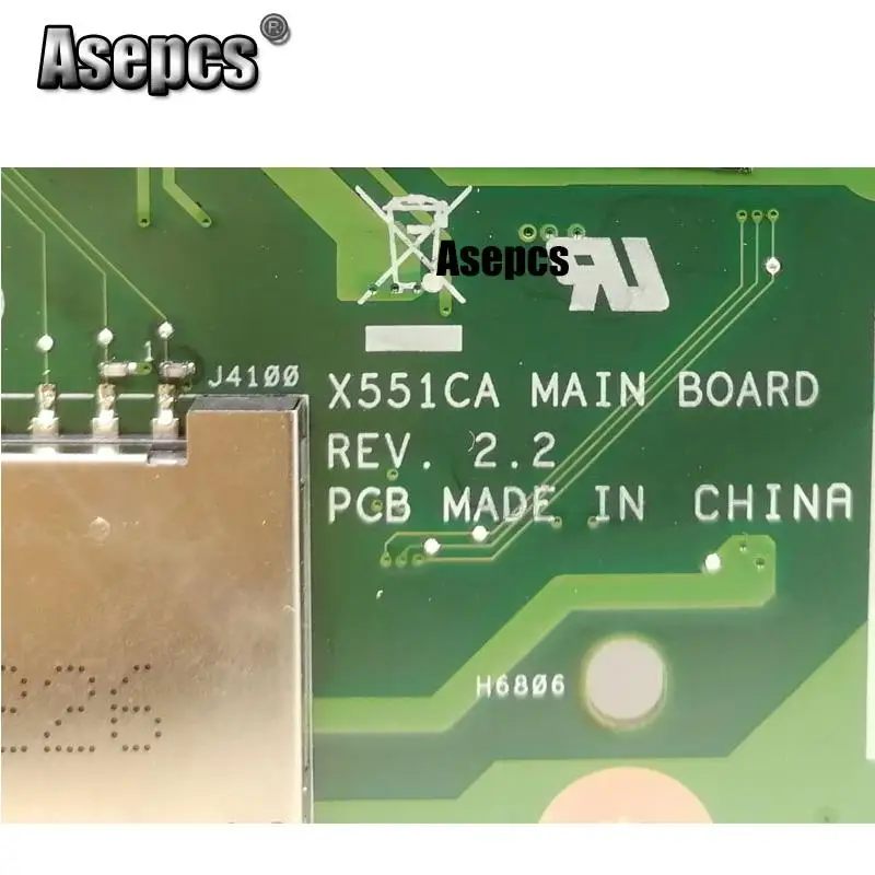 Asepcs X551CA материнская плата для ноутбука ASUS X551CA X551CAP X551C X551 F551C F551CA Тесты оригинальная материнская плата 1007U 1xSlot